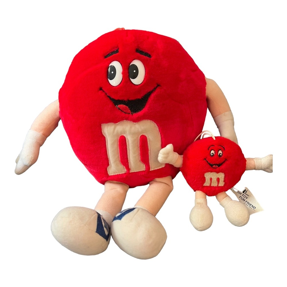 Red  VTG M&M’s Guy Candy Stuffed Toy Plush Advertising Collectible Mars